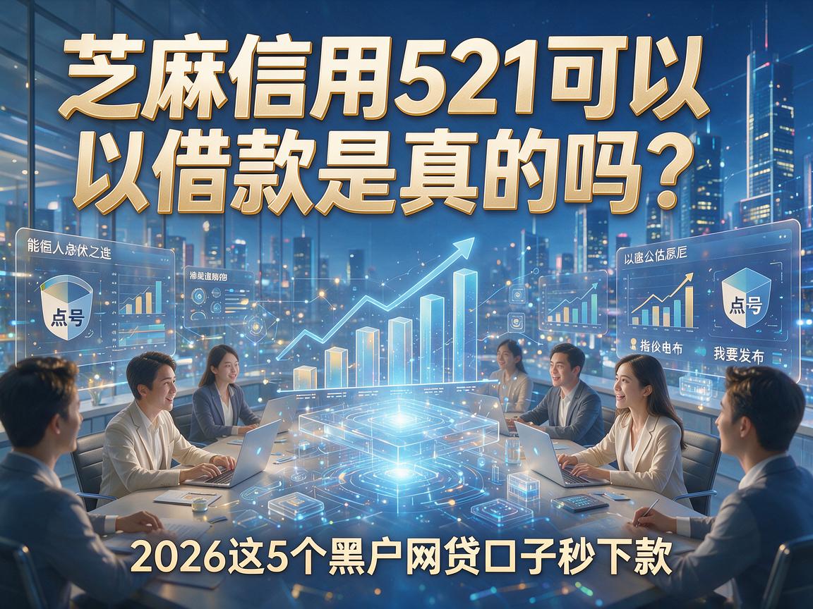 芝麻信用521可以借款是真的吗?2026这5个黑户网贷口子秒下款