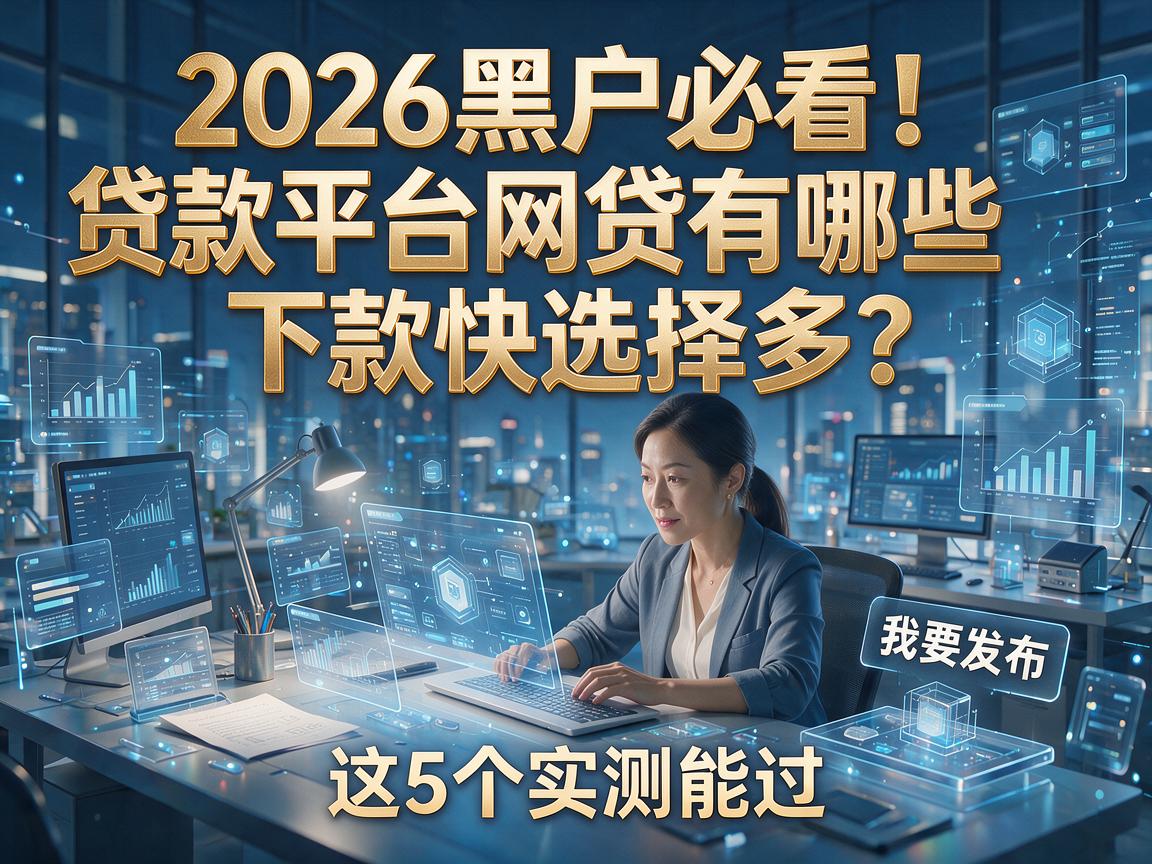 2026黑户必看!贷款平台网贷有哪些下款快选择多?这5个实测能过!