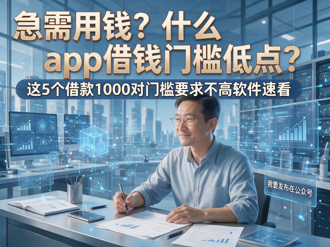 急需用钱?什么app借钱门槛低点?这5个借款1000对门槛要求不高软件速看!