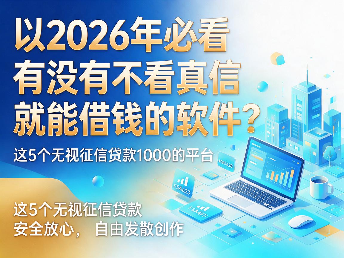 2026年必看：有没有不看真信就能借钱的软件？这5个无视征信贷款1000的平台安全放心