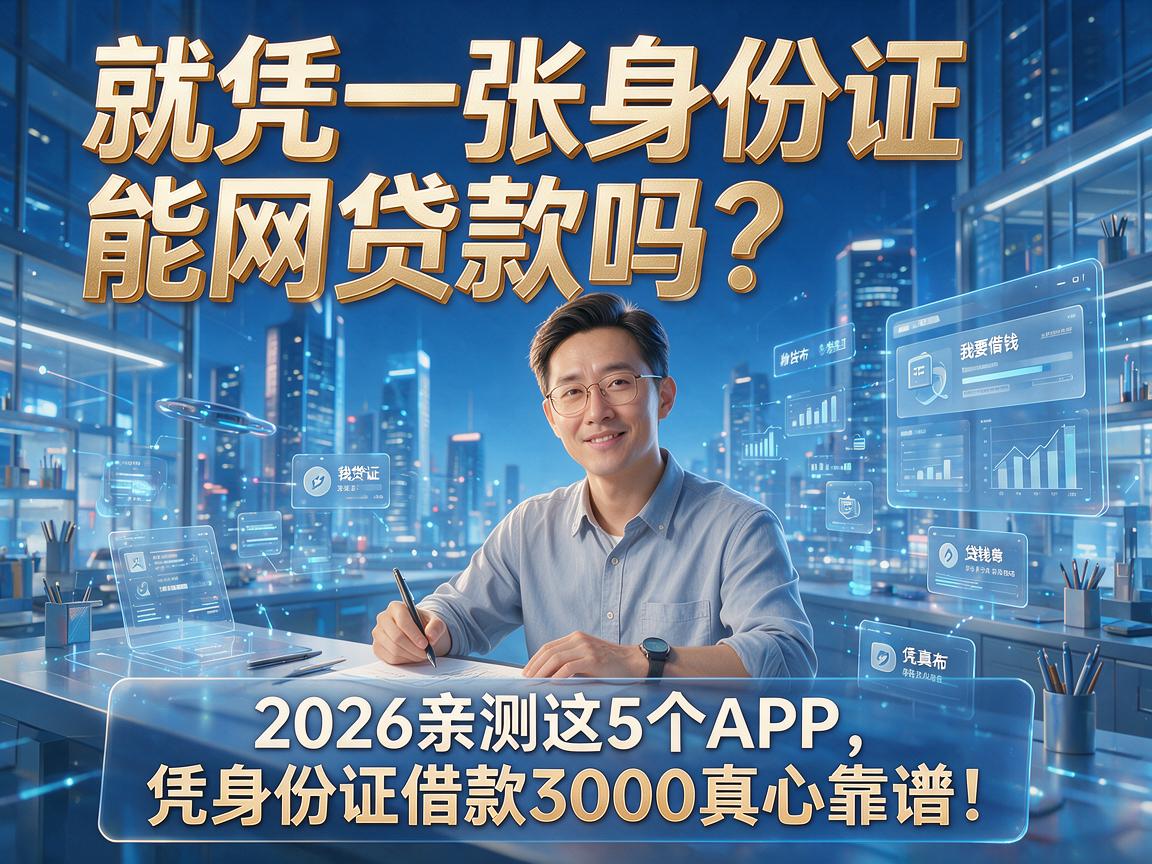 就凭一张身份证能网贷款吗？2026亲测这5个APP，凭身份证借款3000真心靠谱！