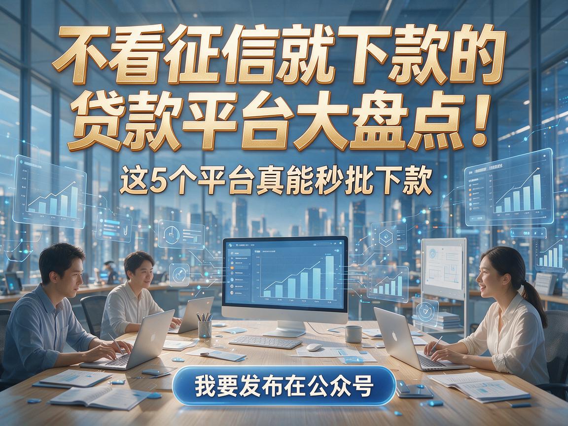不看征信就下款的贷款平台大盘点!这5个平台真能秒批下款?