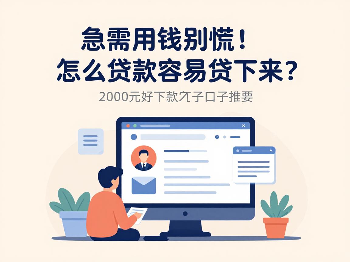 急需用钱别慌!掌握这5个核心技巧,怎么贷款容易贷下来?附2000元好下款口子推荐