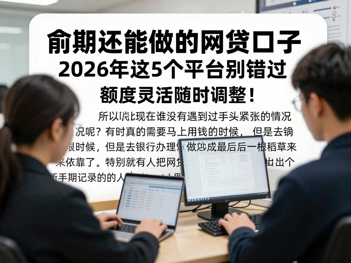 逾期还能做的网贷口子,2026年这5个平台别错过,额度灵活随时调整!