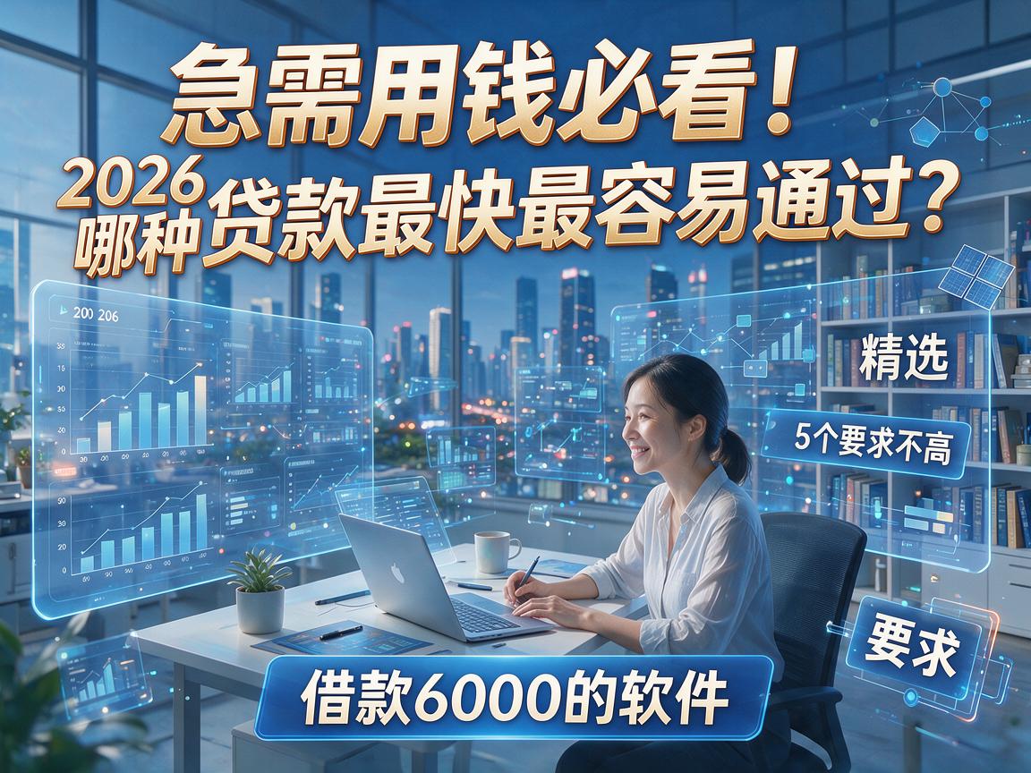 急需用钱必看！2026哪种贷款最快最容易通过？精选5个要求不高、借款6000的软件