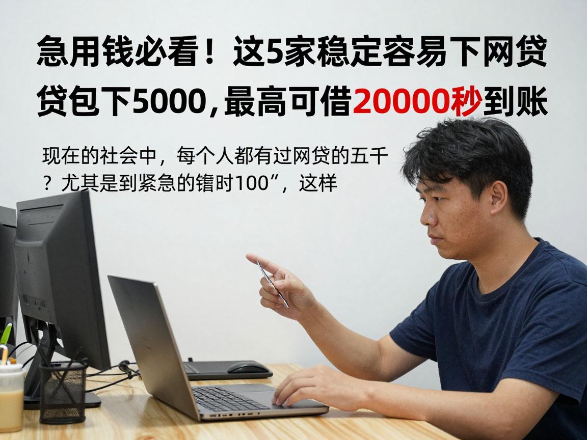 急用钱必看！这5家稳定容易下的网贷包下5000，最高可借20000秒到账
