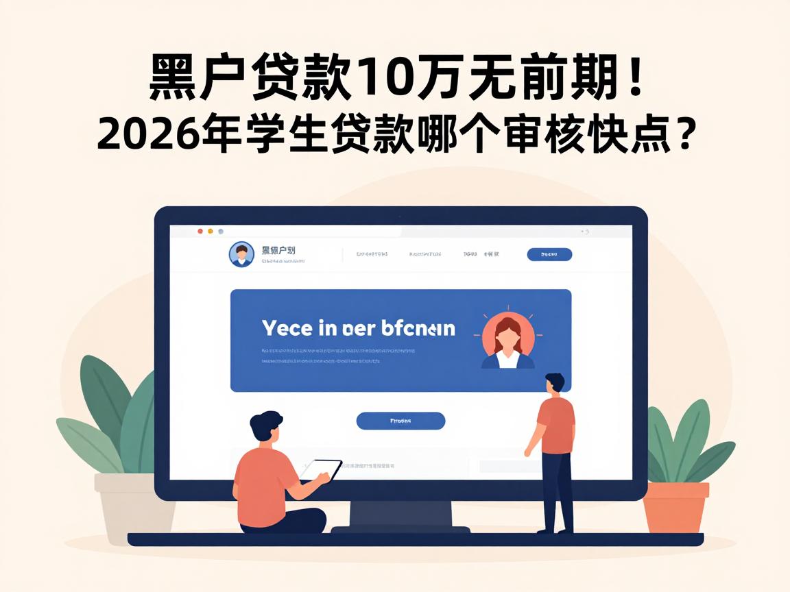 黑户贷款10万无前期!2026年学生贷款哪个审核快点?这五个平台用户都在推荐