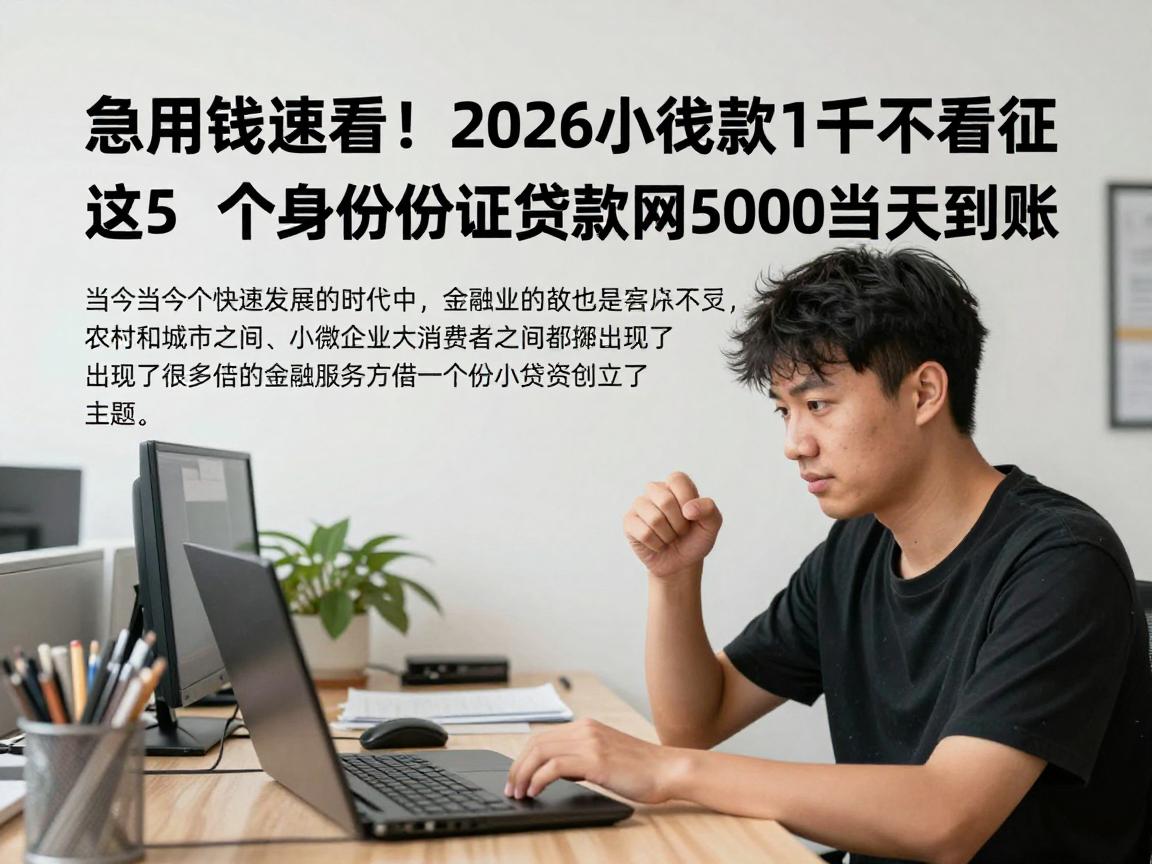 急用钱速看!2026小额贷款1千不看征信,这5个身份证贷款网5000当天到账