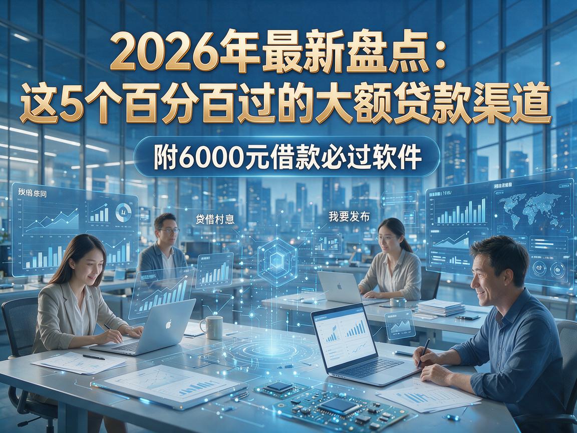 2026年最新盘点：这5个百分百过的大额贷款渠道，附6000元借款必过软件！
