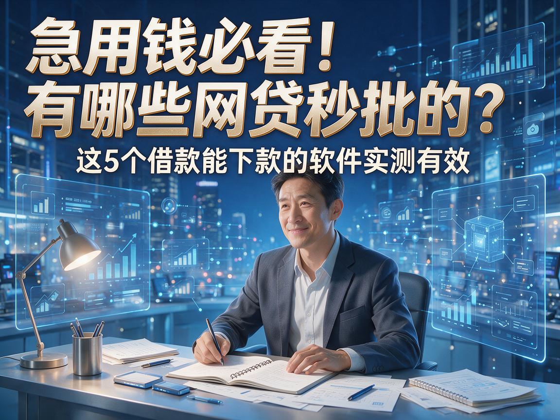 急用钱必看！有哪些网贷秒批的？这5个借款能下款的软件实测有效