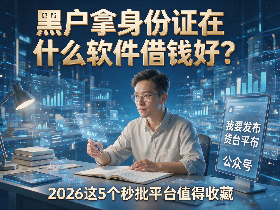 黑户拿身份证在什么软件借钱好？2026这5个秒批平台值得收藏