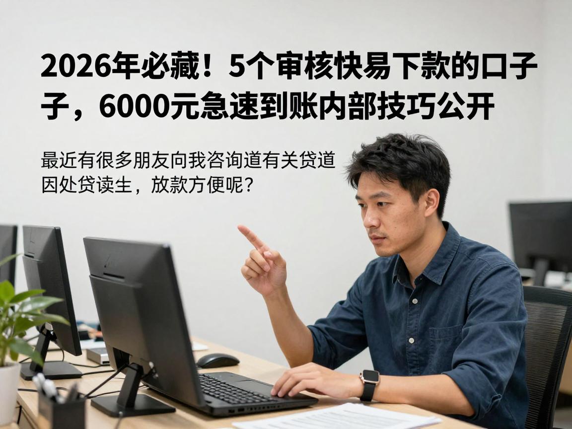 2026年必藏!5个审核快易下款的口子,6000元急速到账内部技巧公开