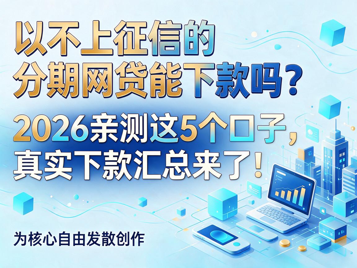 不上征信的分期网贷能下款吗？2026亲测这5个口子，真实下款汇总来了！