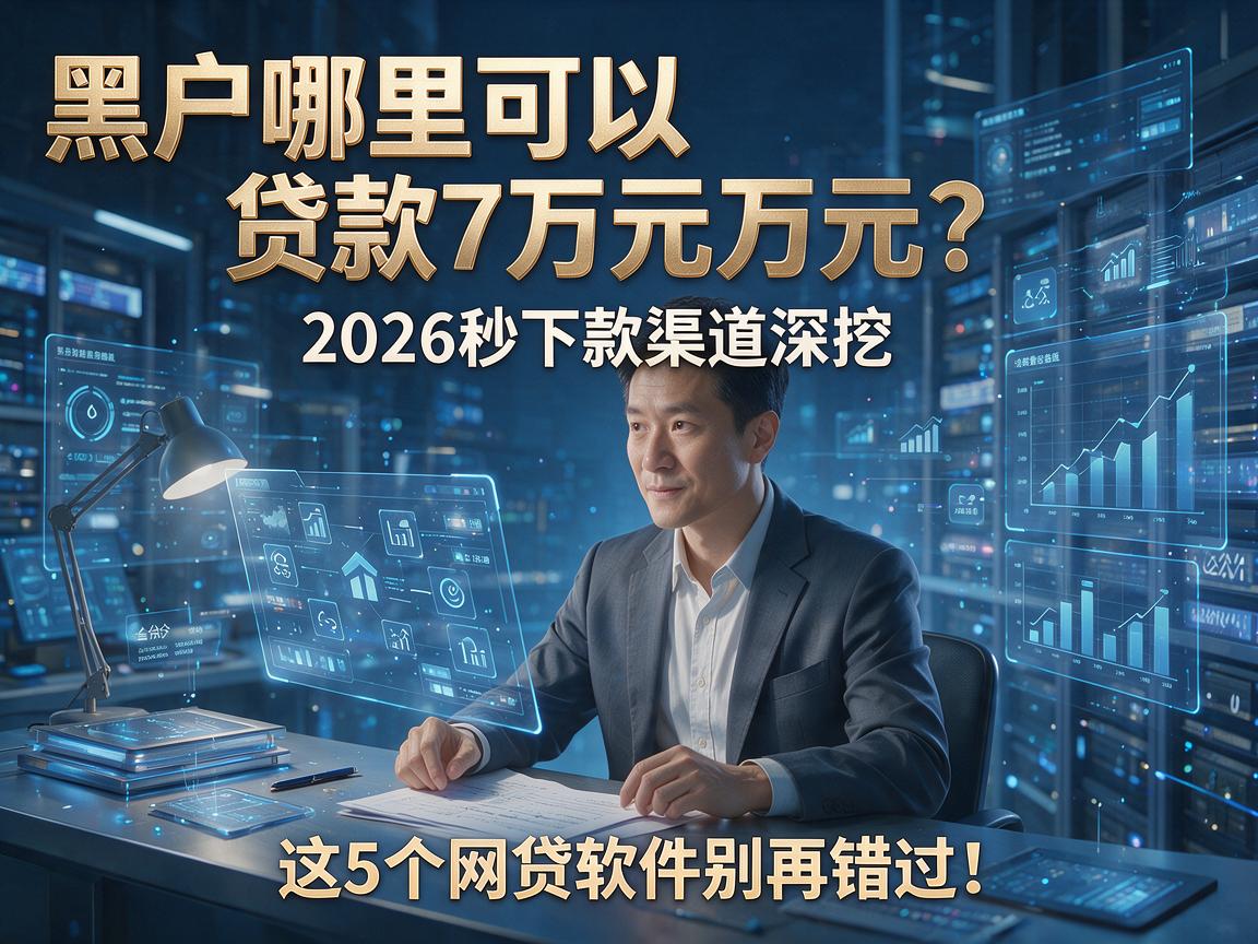 黑户哪里可以贷款7万元?2026秒下款渠道深挖,这5个网贷软件别再错过!