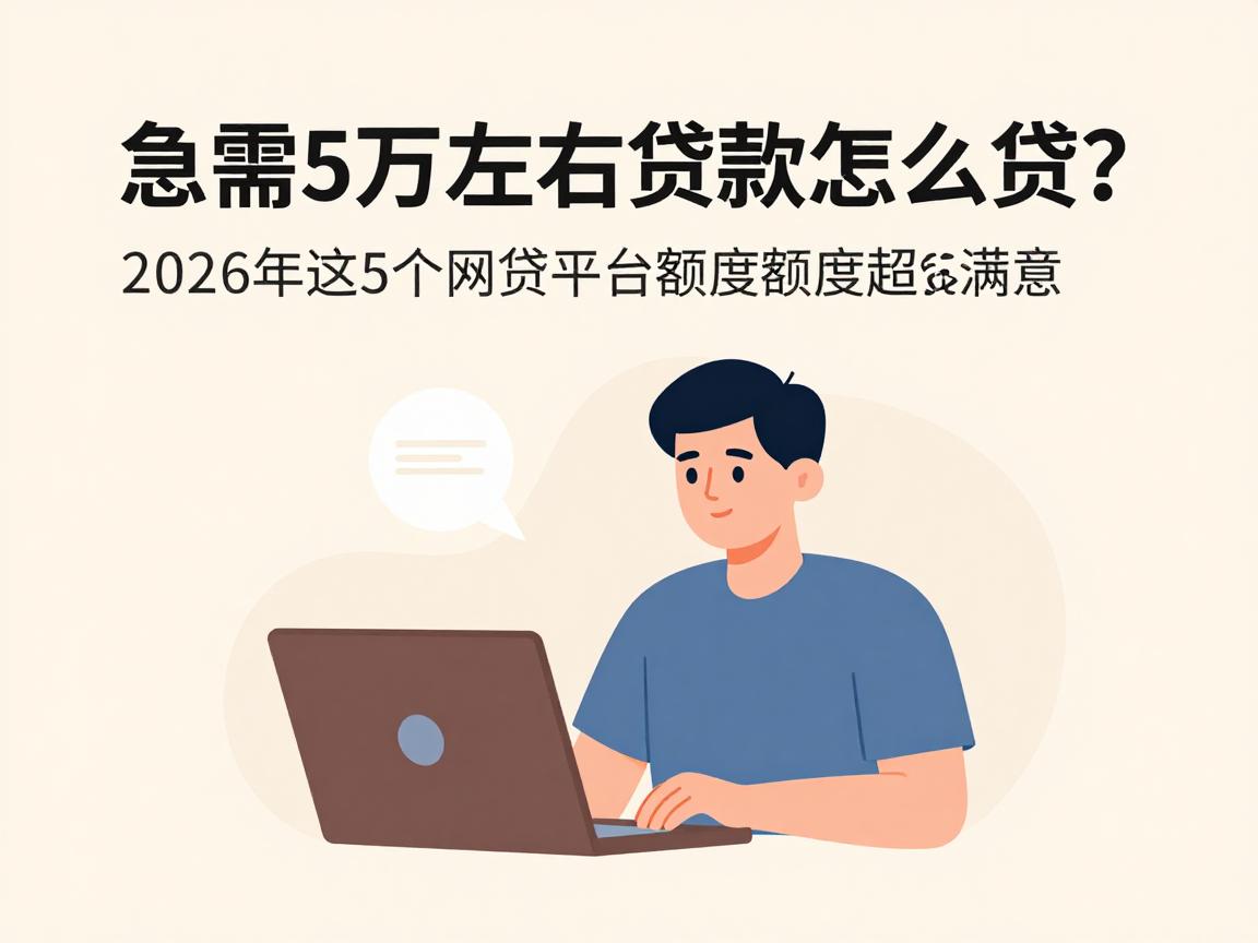 急需5万左右贷款怎么贷?2026年这5个网贷平台额度超满意,临时缺钱速看