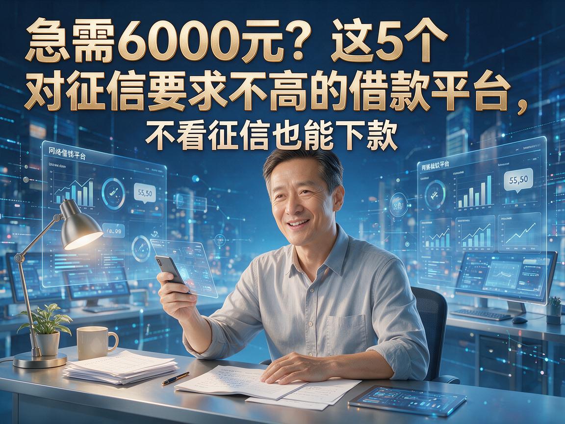 急需6000元?这5个对征信要求不高的借款平台,不看征信也能下款!