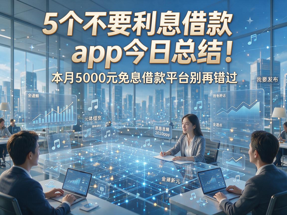 5个不要利息借款app今日总结！本月5000元免息借款平台别再错过