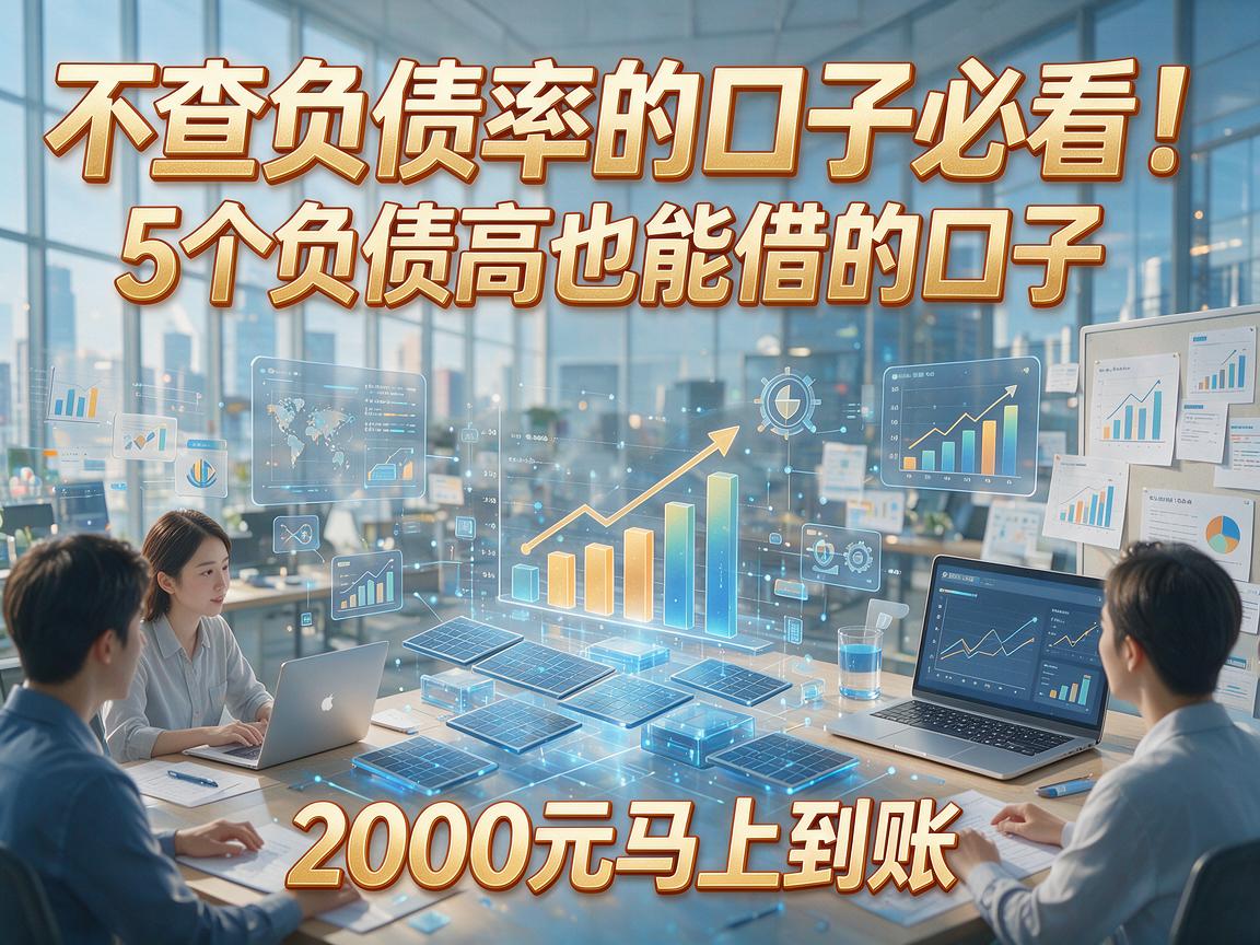 不查负债率的口子必看!5个负债高也能借的口子,2000元马上到账