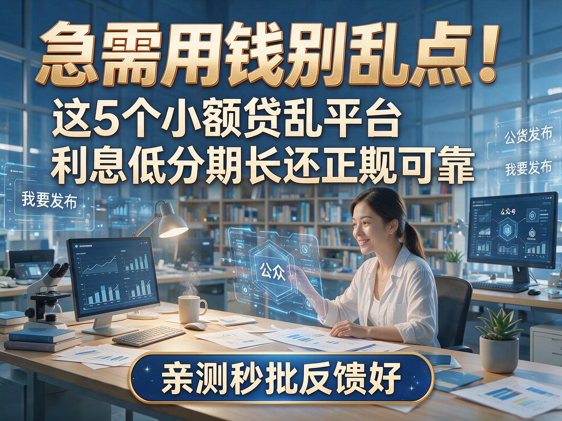 急需用钱别乱点!这5个小额贷款平台利息低分期长还正规可靠,亲测秒批反馈好