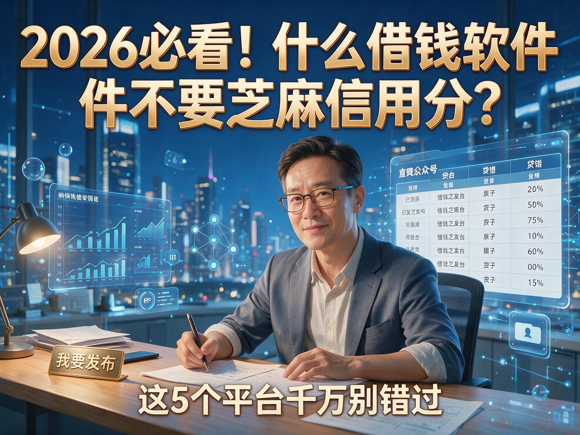 2026必看！什么借钱软件不要芝麻信用分？这5个平台千万别错过