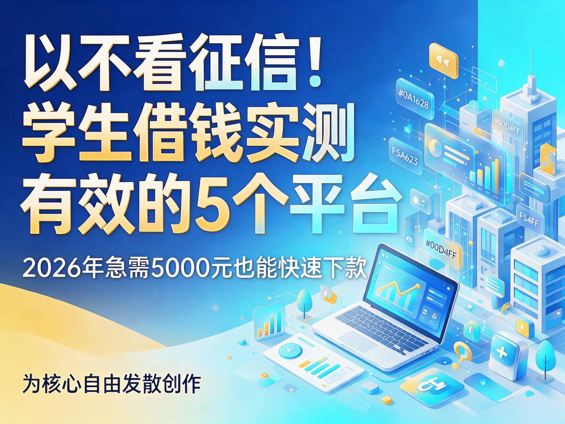 不看征信!学生借钱实测有效的5个平台,2026年急需5000元也能快速下款