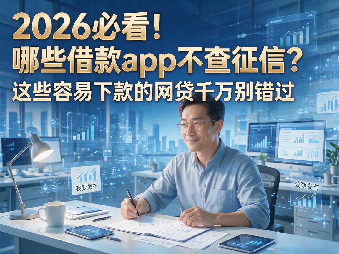 2026必看!哪些借款app不查征信?这些容易下款的网贷千万别错过