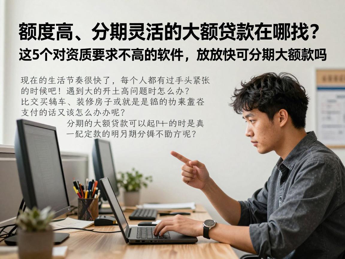 额度高、分期灵活的大额贷款在哪找?这5个对资质要求不高的软件,放款快可分期大额贷款吗