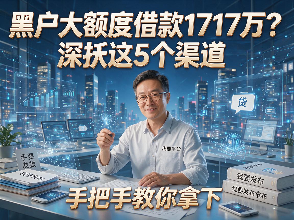 黑户大额度借款1717万?深扒这5个渠道,手把手教你拿下!