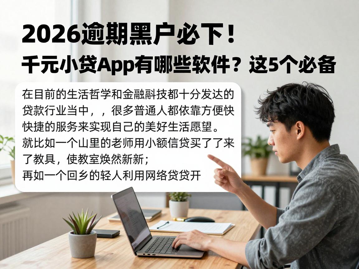 2026逾期黑户必下!千元小贷app有哪些软件?这5个必备