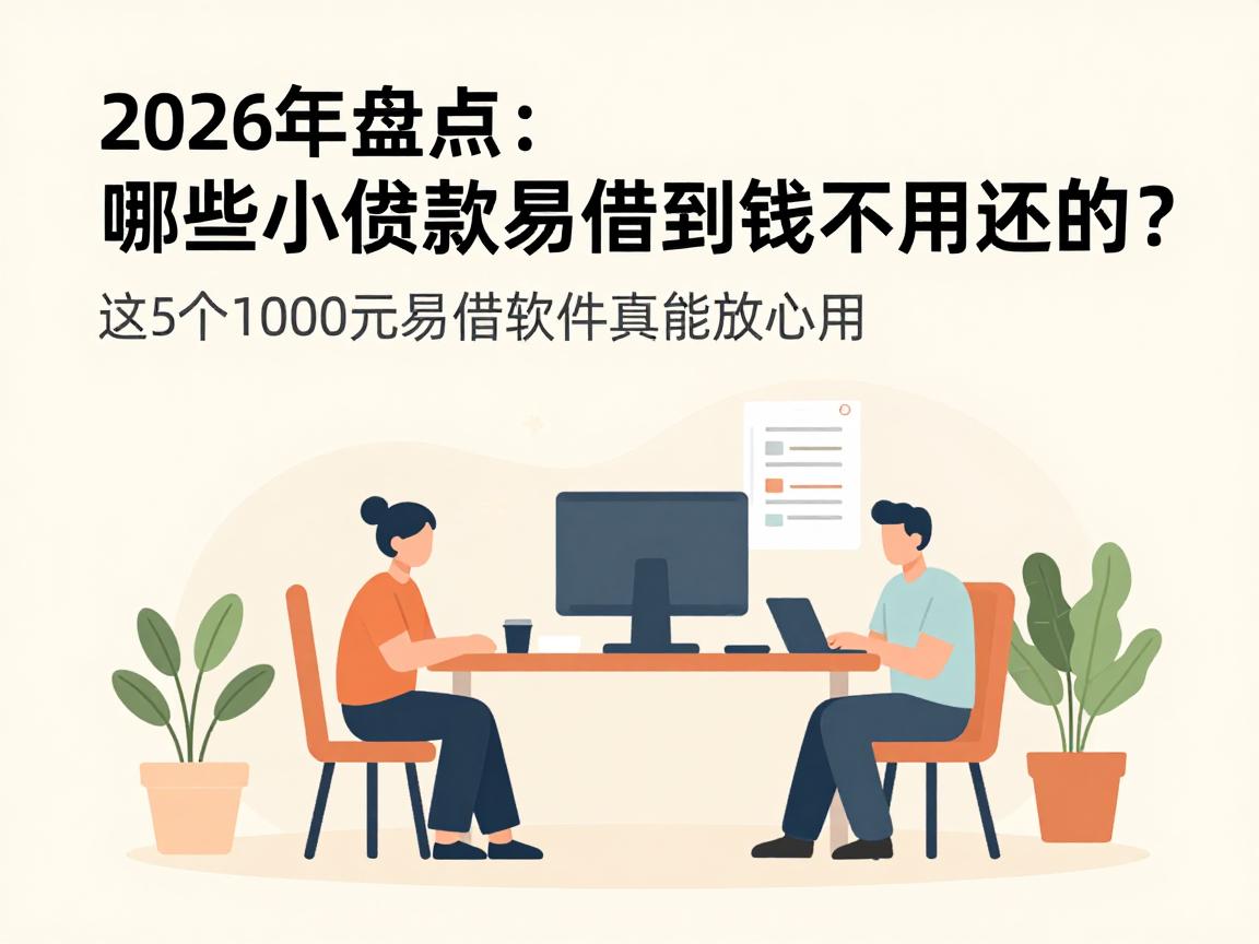 2026年盘点:哪些小额贷款易借到钱不用还的?这5个1000元易借软件真能放心用