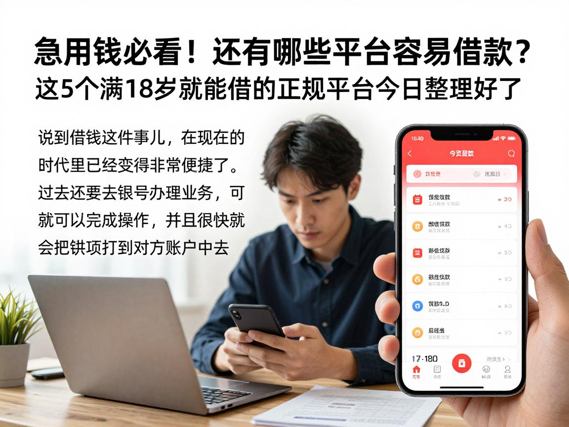 急用钱必看!还有哪些平台容易借款?这5个满18岁就能借的正规平台今日整理好了