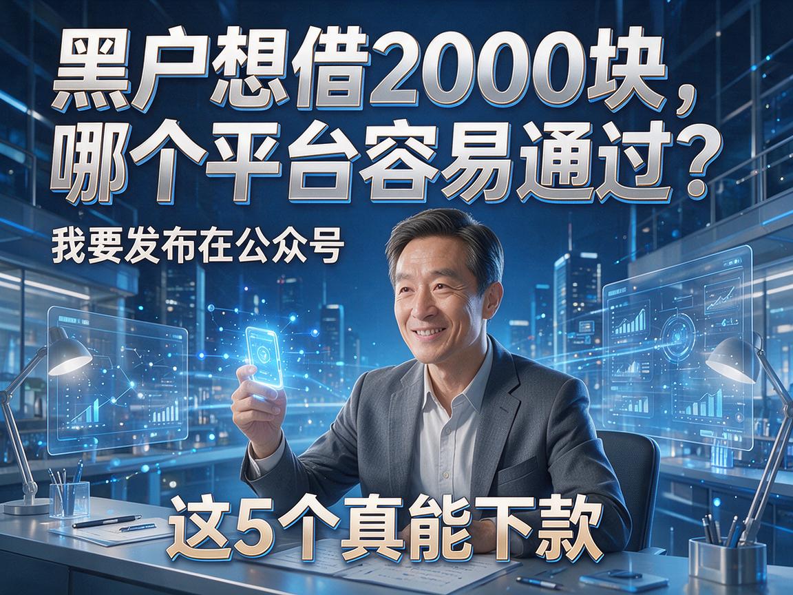 黑户想借2000块,哪个平台容易通过?这5个真能下款!