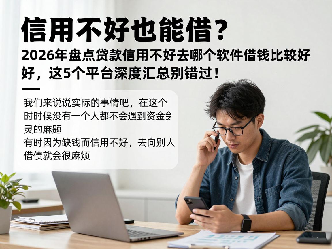 信用不好也能借？2026年盘点贷款信用不好去哪个软件借钱比较好，这5个平台深度汇总别错过！