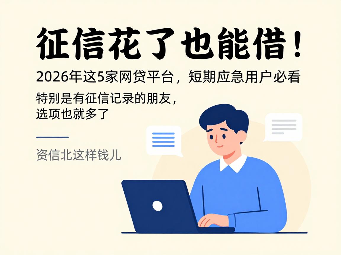 征信花了也能借!2026年这5家网贷平台,短期应急用户必看