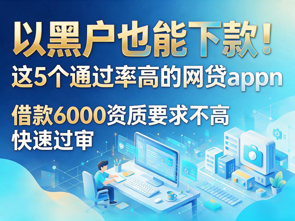 黑户也能下款!这5个通过率高的网贷app,借款6000资质要求不高快速过审