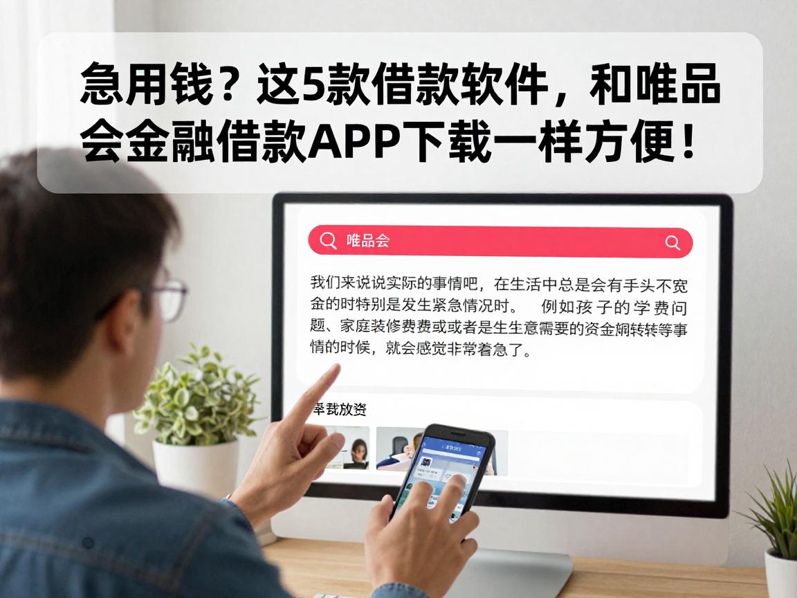急用钱?这5款借款软件,和唯品会金融借款APP下载一样方便!