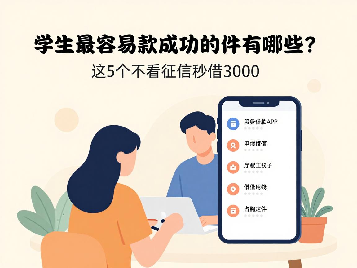 学生最容易借款成功的软件有哪些？这5个不看征信秒借3000