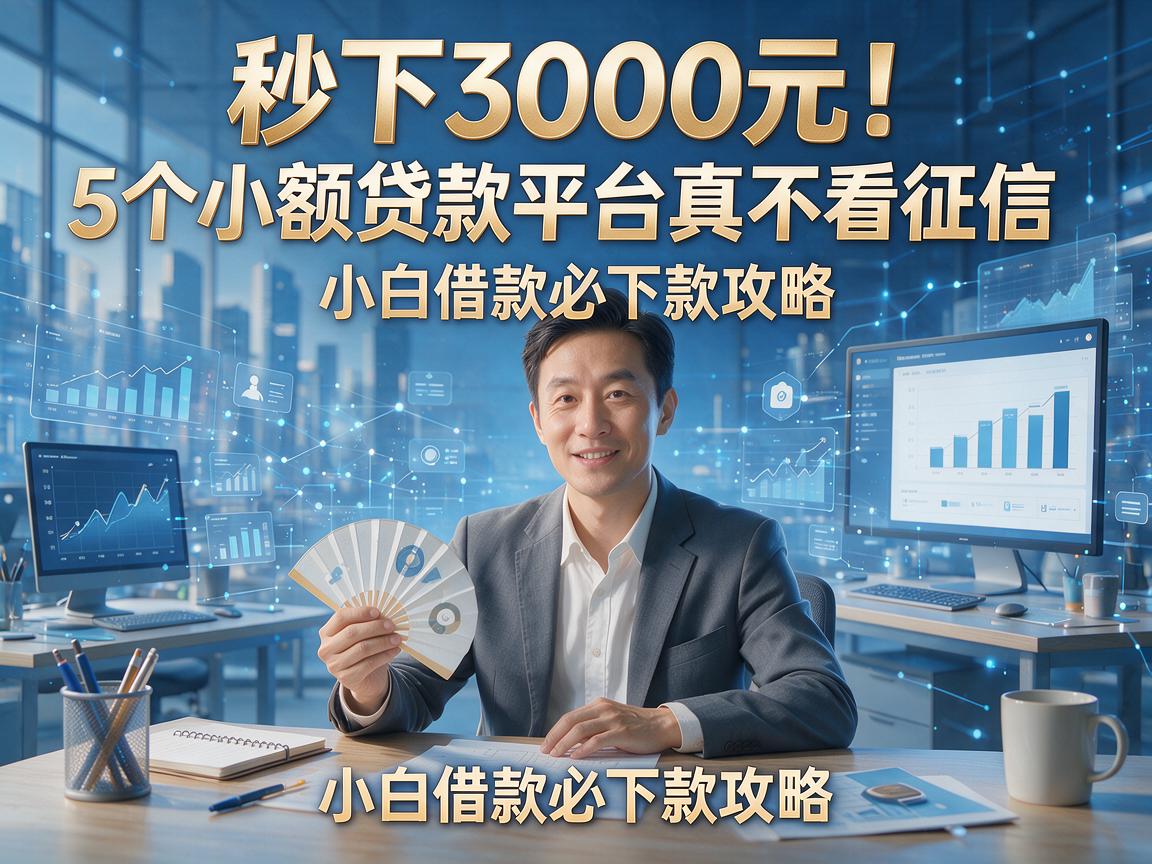 秒下3000元！5个小额贷款平台真不看征信，小白借款必下款攻略