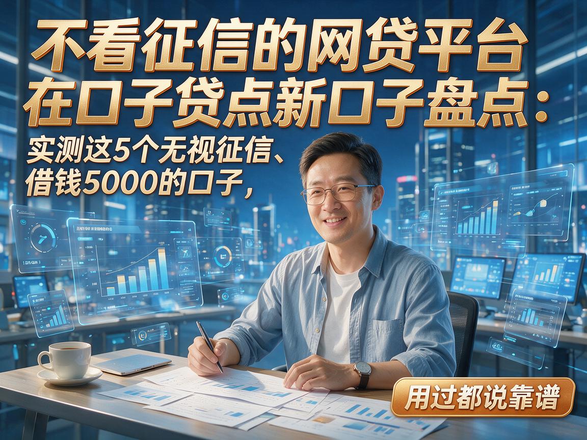 不看征信的网贷平台新口子盘点:实测这5个无视征信、借钱5000的口子,用过都说靠谱