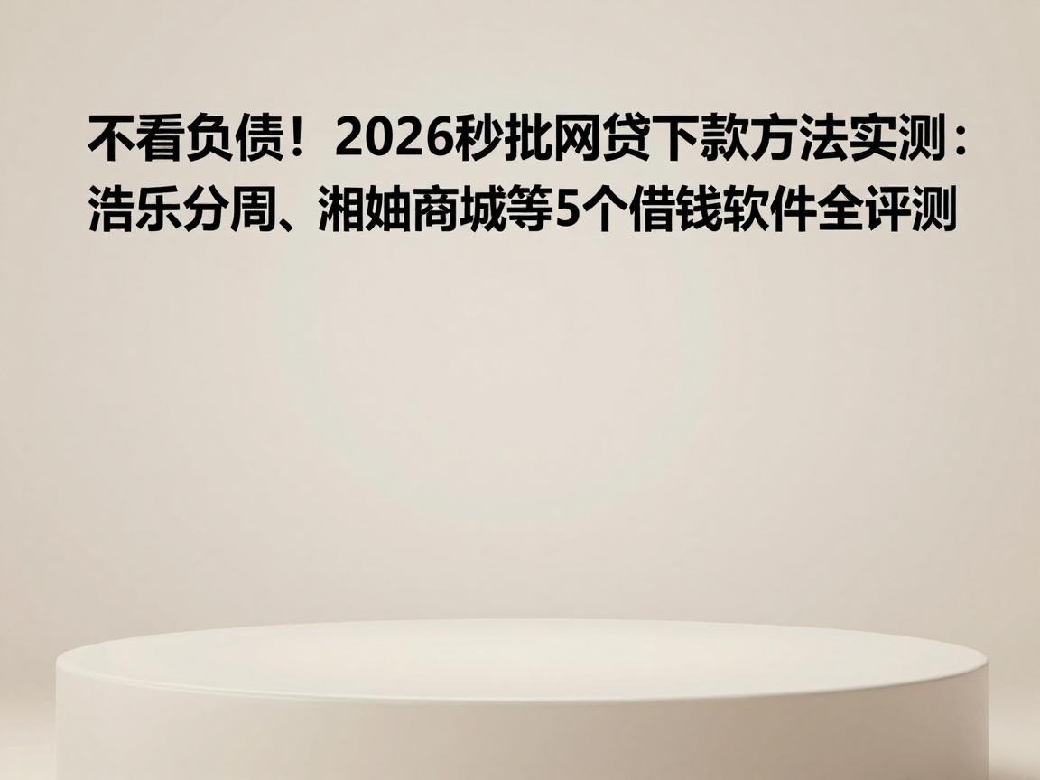 不看负债!2026秒批网贷下款方法实测:浩乐分期、湘柚商城等5个借钱软件全评测