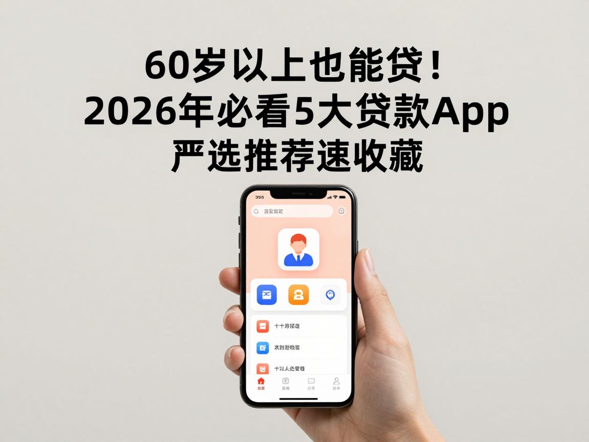 60岁以上也能贷！2026年必看5大贷款App，严选推荐速收藏
