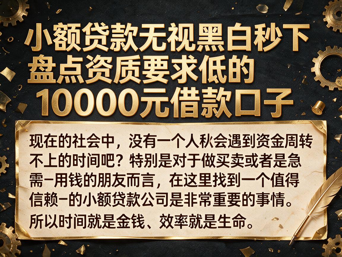小额贷款无视黑白秒下，盘点资质要求低的10000元借款口子