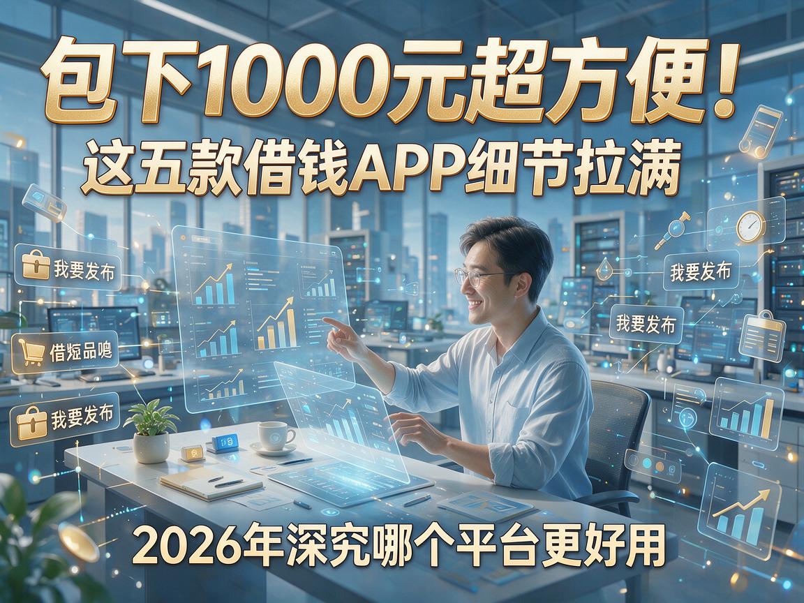 包下1000元超方便!这五款借钱APP细节拉满,2026年深究哪个平台更好用
