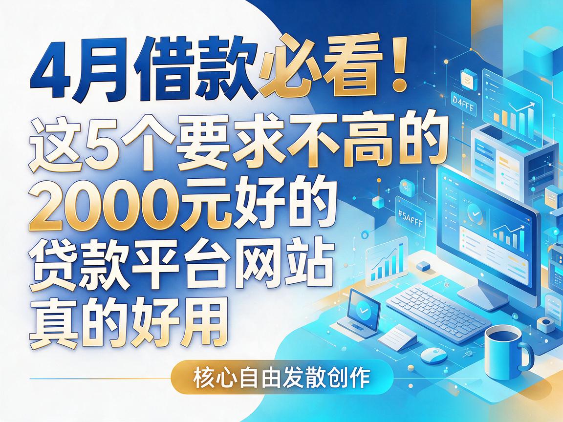 4月借款必看!这5个要求不高的2000元好的贷款平台网站,真的好用