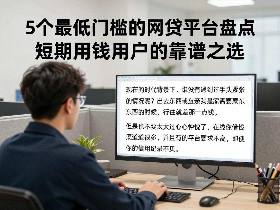 5个最低门槛的网贷平台盘点，短期用钱用户的靠谱之选