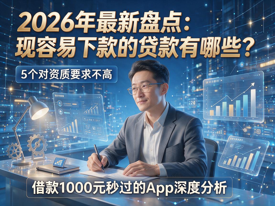 2026年最新盘点：现在容易下款的贷款有哪些？5个对资质要求不高、借款1000元秒过的App深度分析！