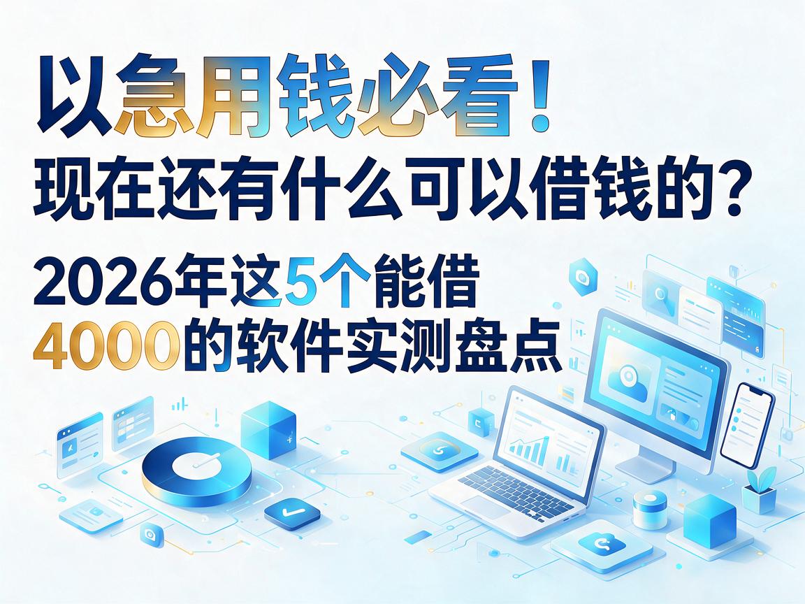 急用钱必看!现在还有什么可以借钱的?2026年这5个能借4000的软件实测盘点