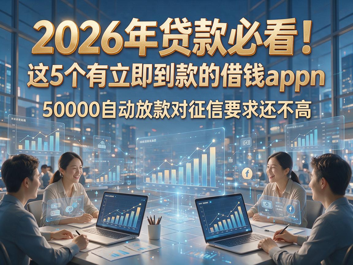 2026年贷款必看!这5个有立即到款的借钱app,50000自动放款对征信要求还不高
