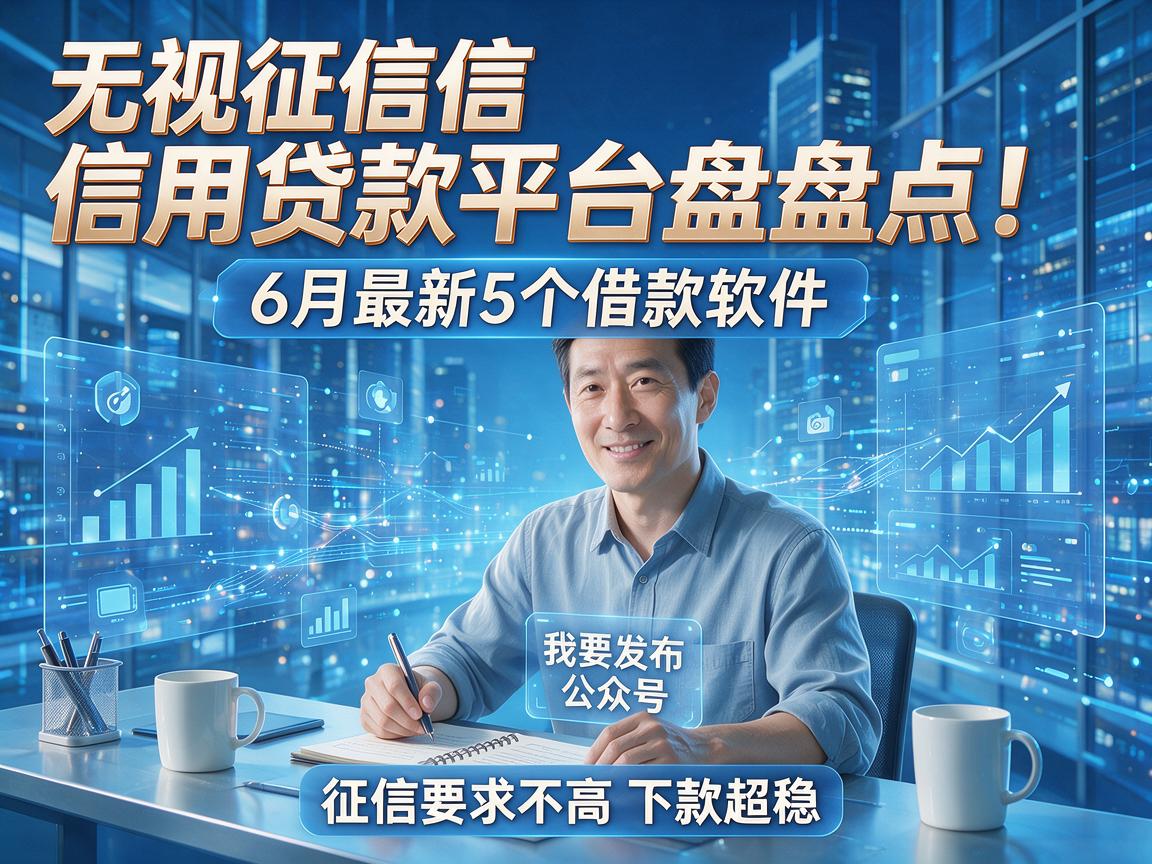 无视征信信用贷款平台盘点!6月最新5个借款软件,征信要求不高下款超稳