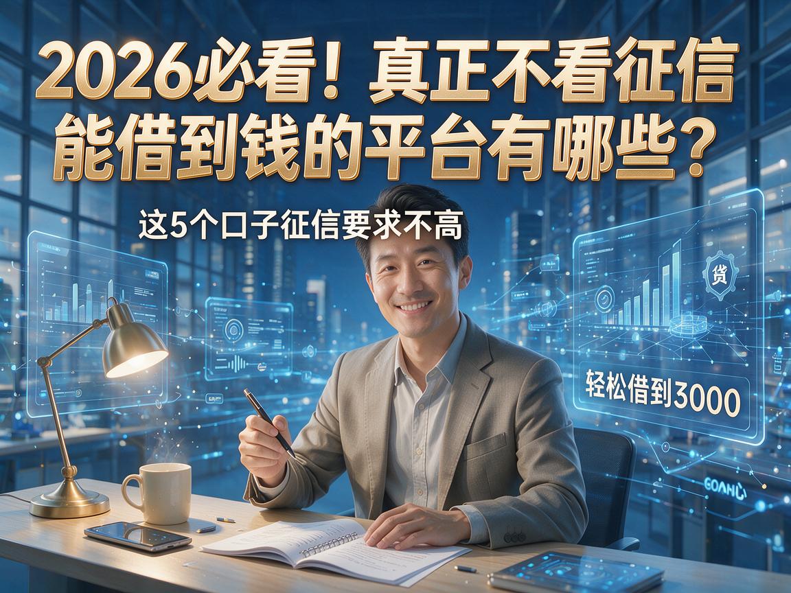 2026必看！真正不看征信能借到钱的平台有哪些？这5个口子征信要求不高，轻松借到3000超省心